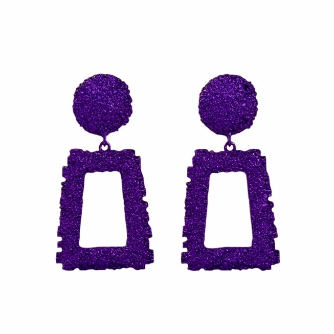 Living Single Textured Metal Earrings