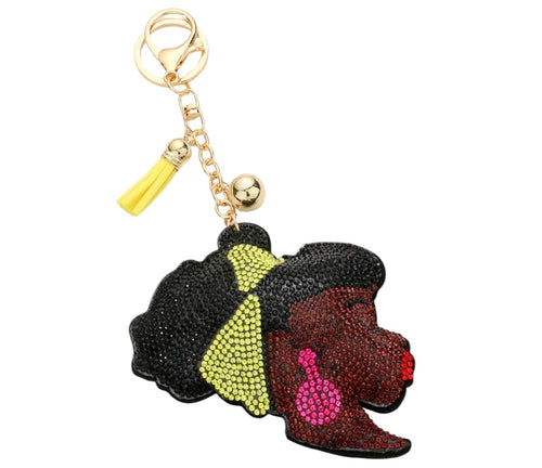 Brown Suga Babe Bag Charm Key Chain