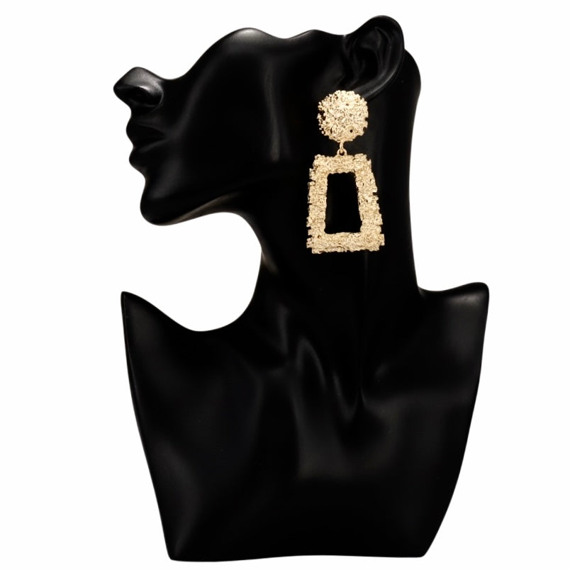 Living Single Textured Metal Earrings