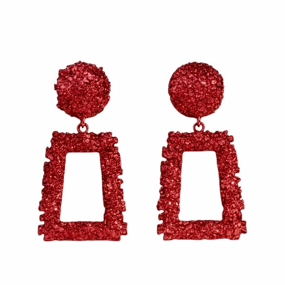 Living Single Textured Metal Earrings