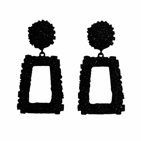 Living Single Textured Metal Earrings