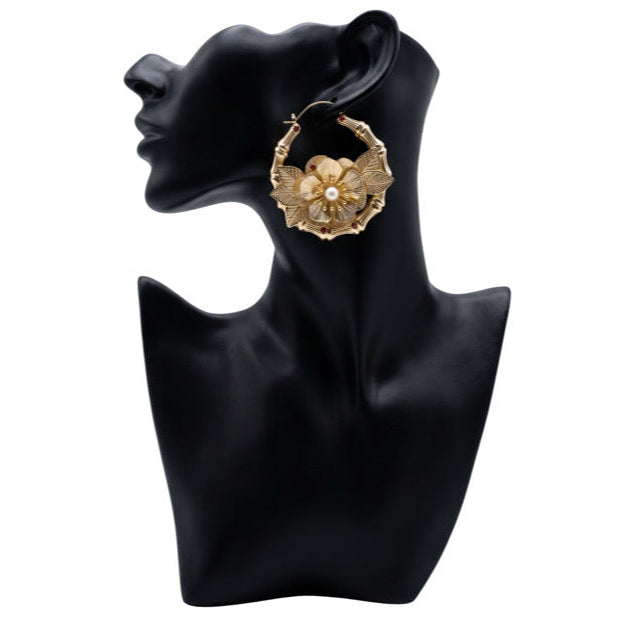 Power To Petal Bambo Hoop Earrings