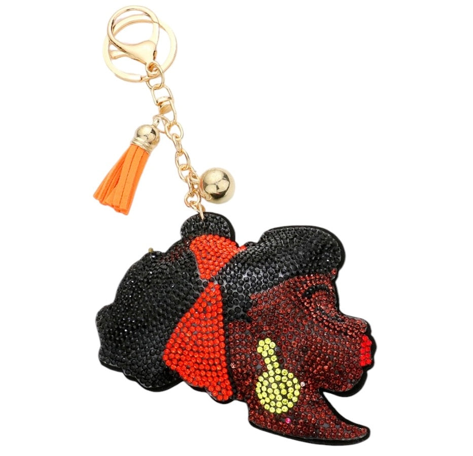 Brown Suga Babe Bag Charm Key Chain