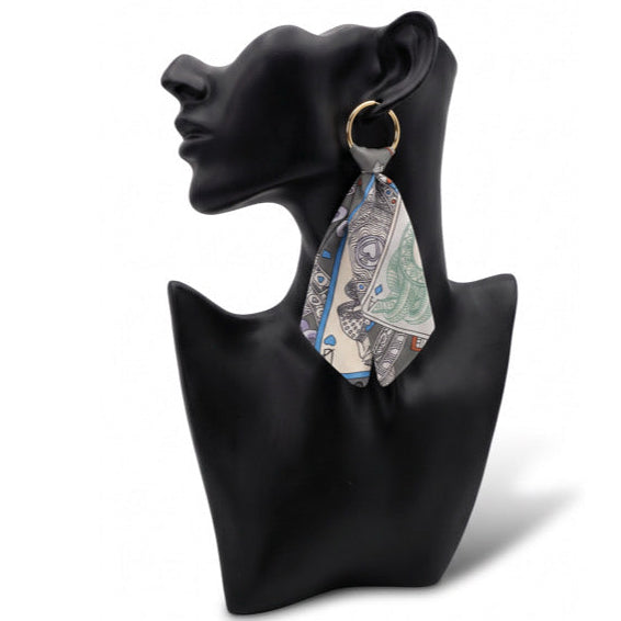 Quiet But Confident Scarf Earrings
