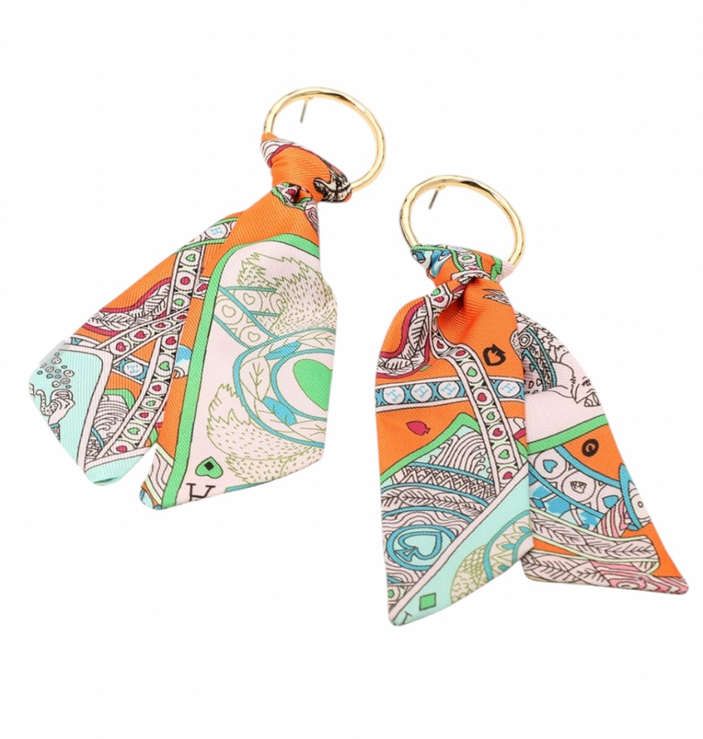 Quiet But Confident Scarf Earrings