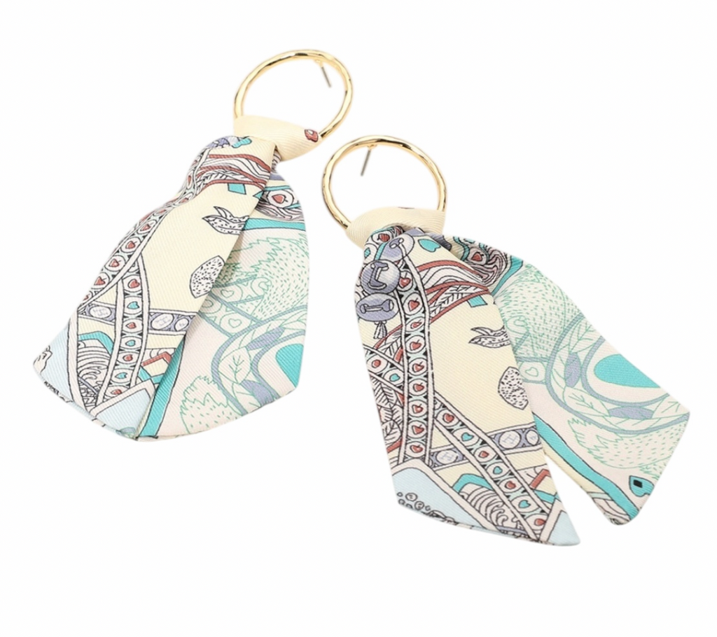 Quiet But Confident Scarf Earrings