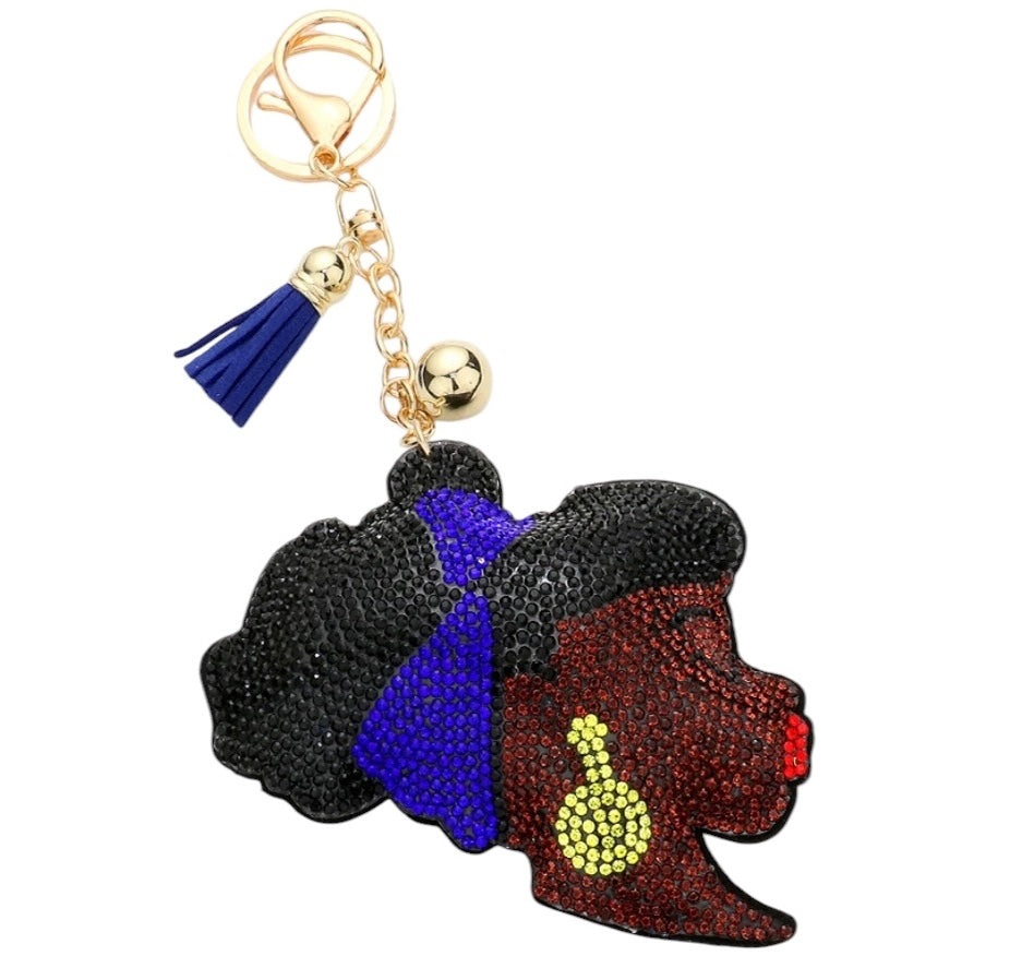 Brown Suga Babe Bag Charm Key Chain