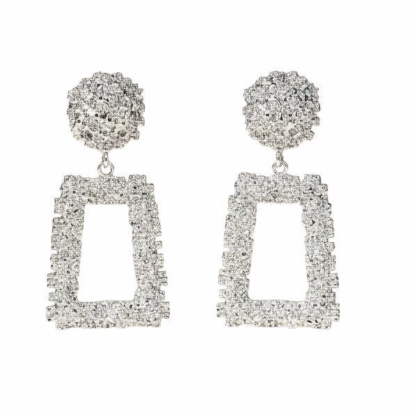 Living Single Textured Metal Earrings